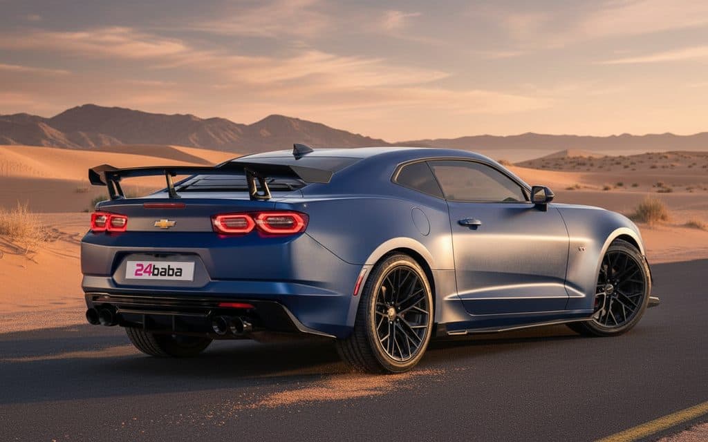 Chevrolet Camaro 2021 Blue rear view showing taillights