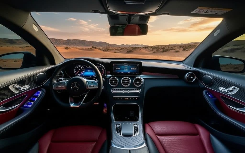 Mercedes Glc200 2023 dashboard and infotainment