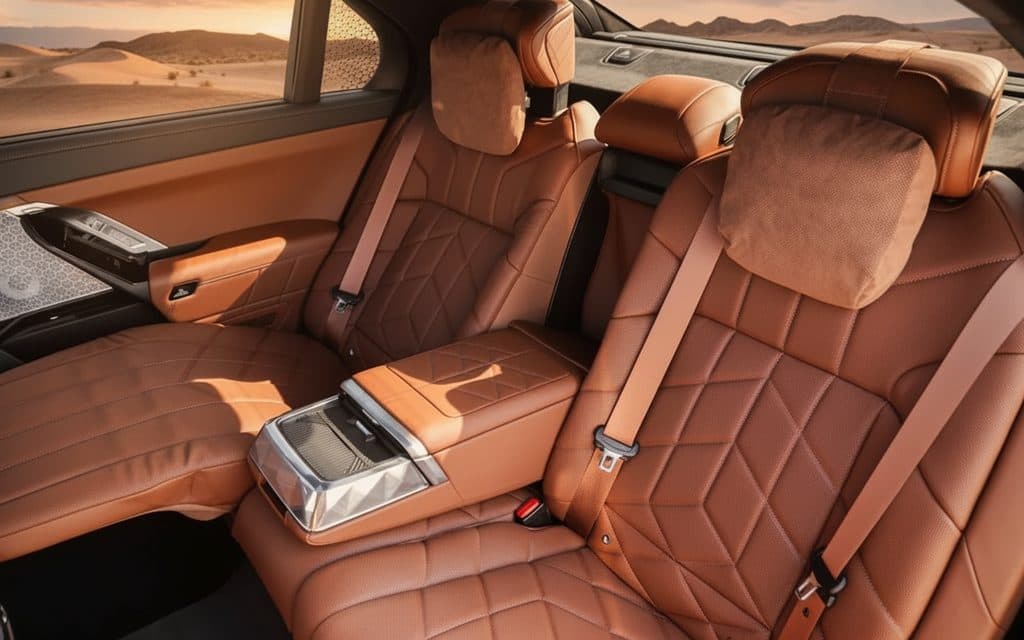 Bmw 740 2024 leather seats and cabin