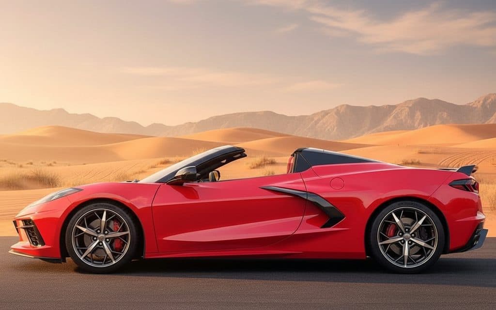 Chevrolet Corvette 2023 Red side profile