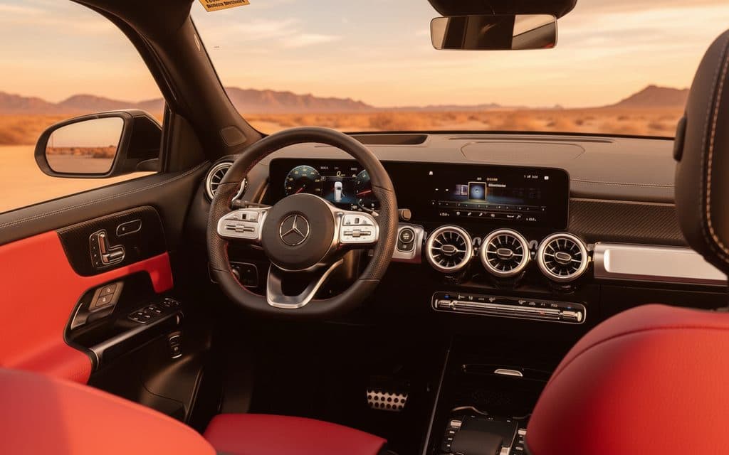 Mercedes Glb250 2023 dashboard and infotainment