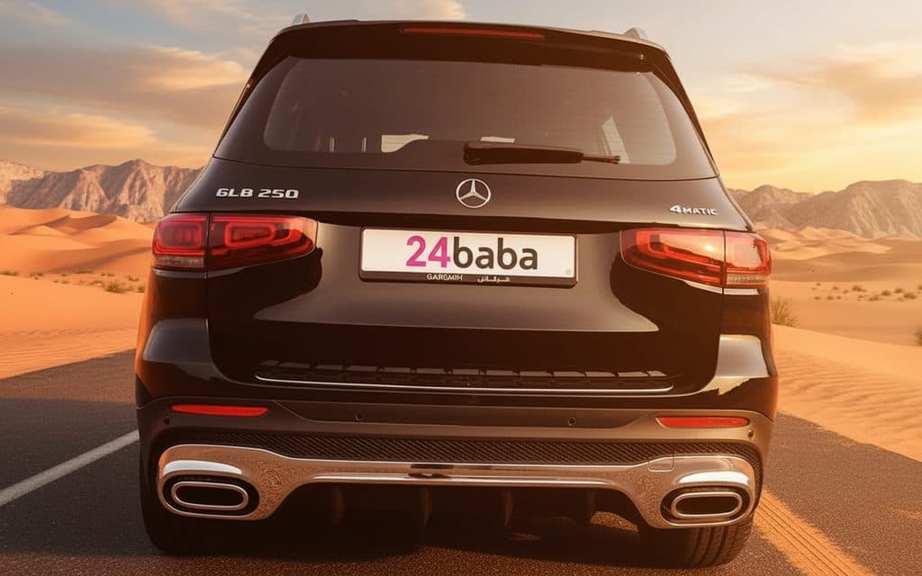 Mercedes Glb250 2023 Black rear view showing taillights