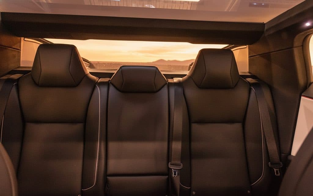 Tesla Cybertruck 2024 leather seats and cabin