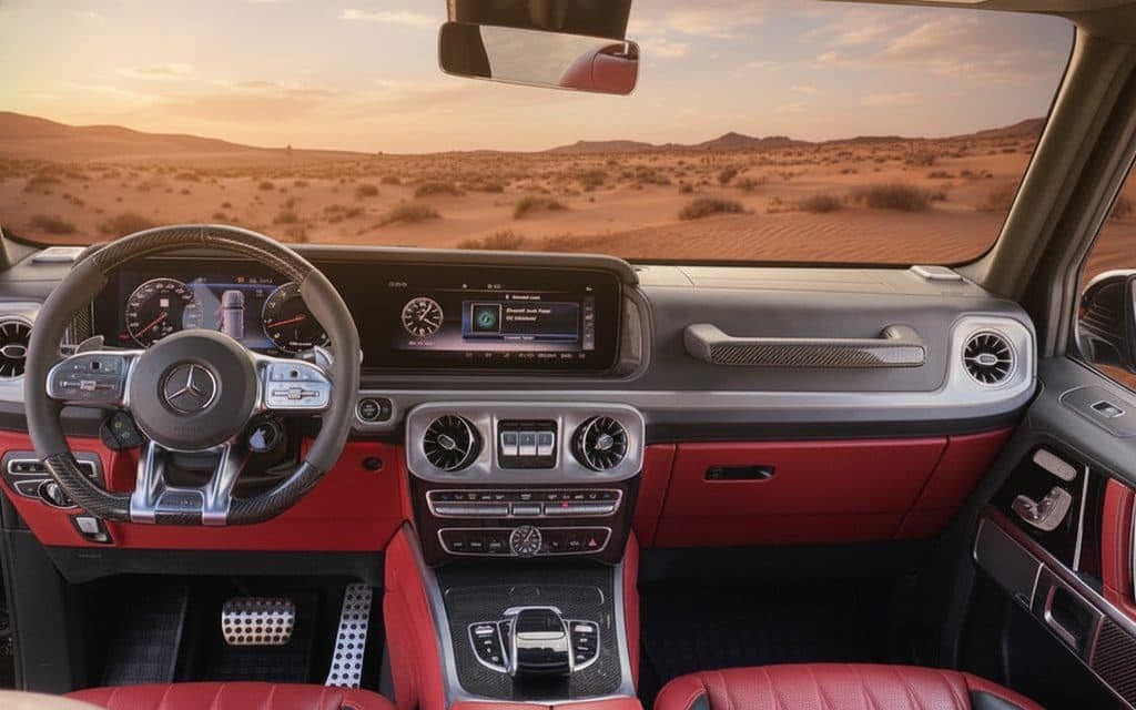 Mercedes G63 2022 dashboard and infotainment