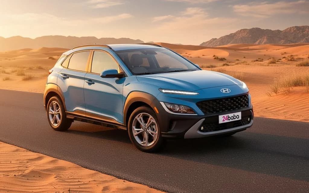 Hyundai Kona 2023 Blue cover image – rental in Dubai