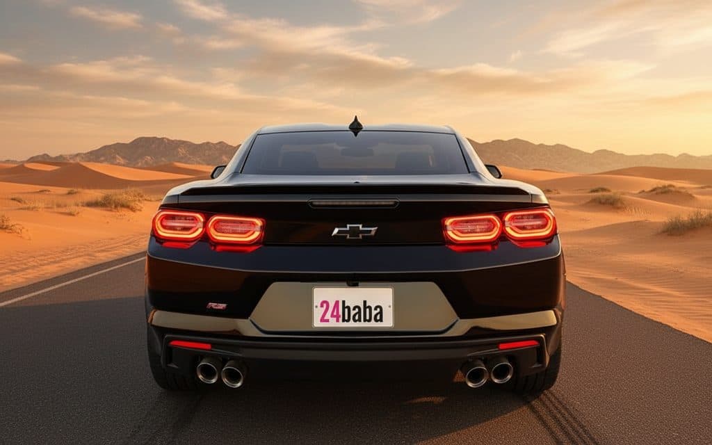 Chevrolet Camaro 2022 Black rear view showing taillights