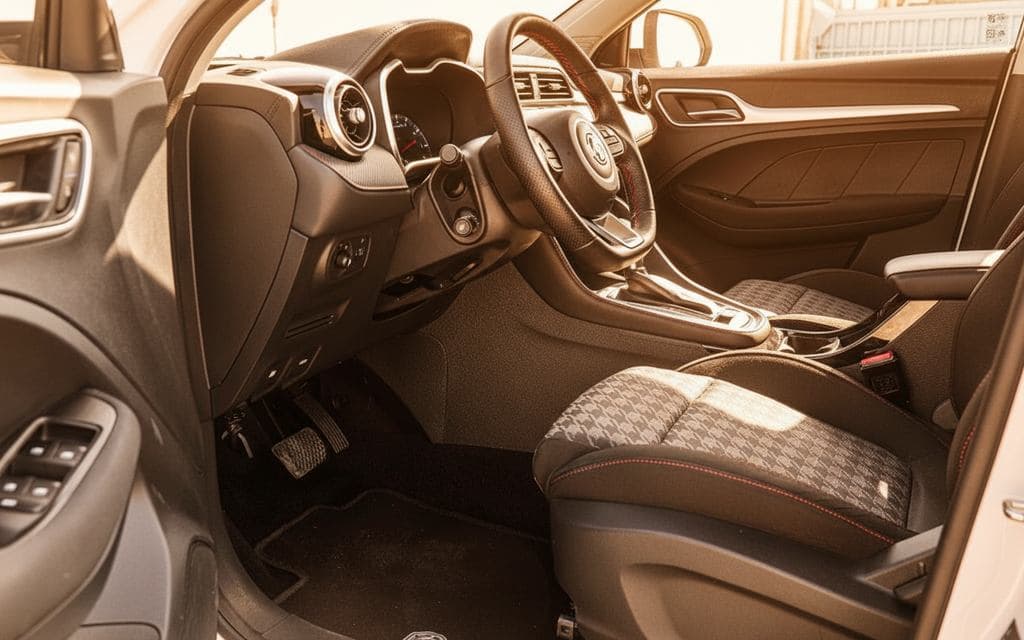 Mg Zs 2023 interior view showing trim