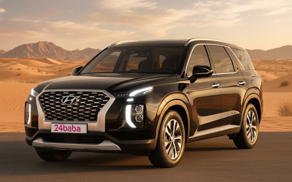 Hyundai Palisade 2021 Black cover image – rental in Dubai