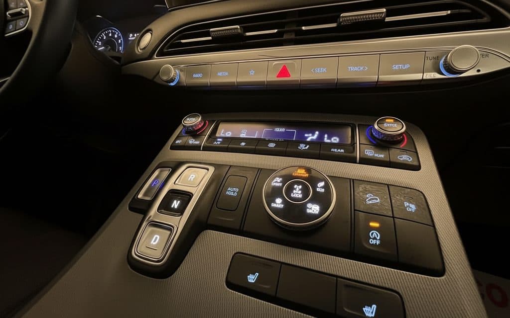 Hyundai Palisade 2021 interior view showing trim – rental in Dubai