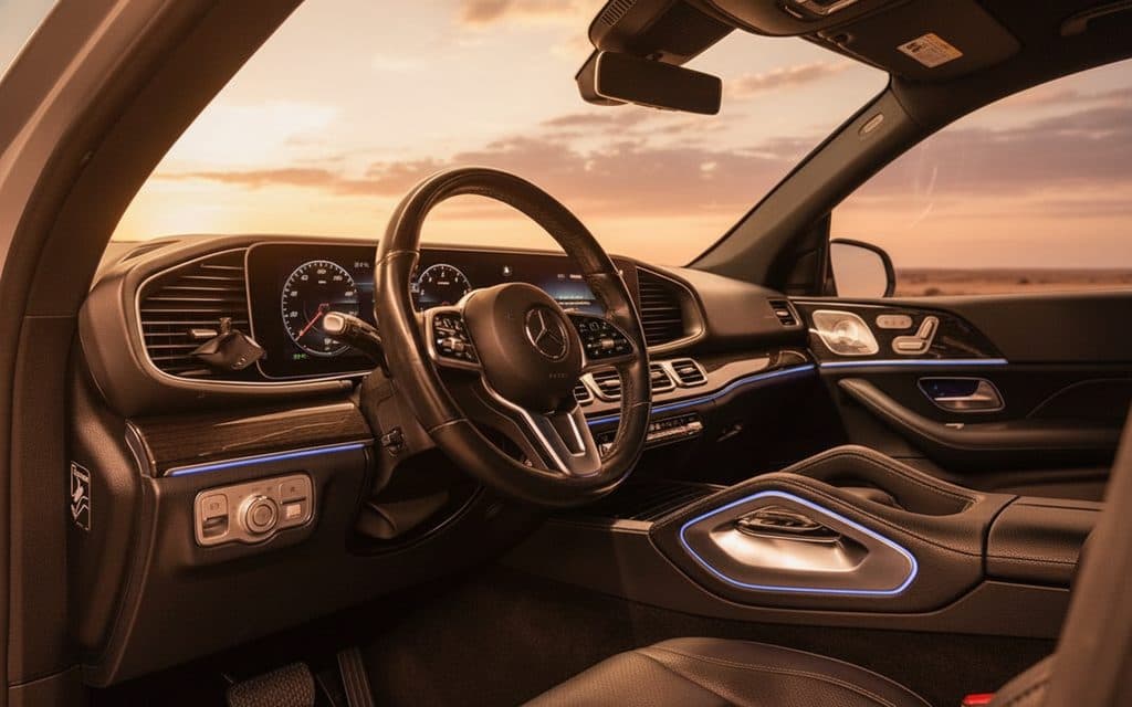 Mercedes Gle350 2023 dashboard and infotainment