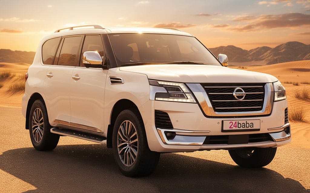 Nissan Patrol 2022 White cover image – rental in Dubai