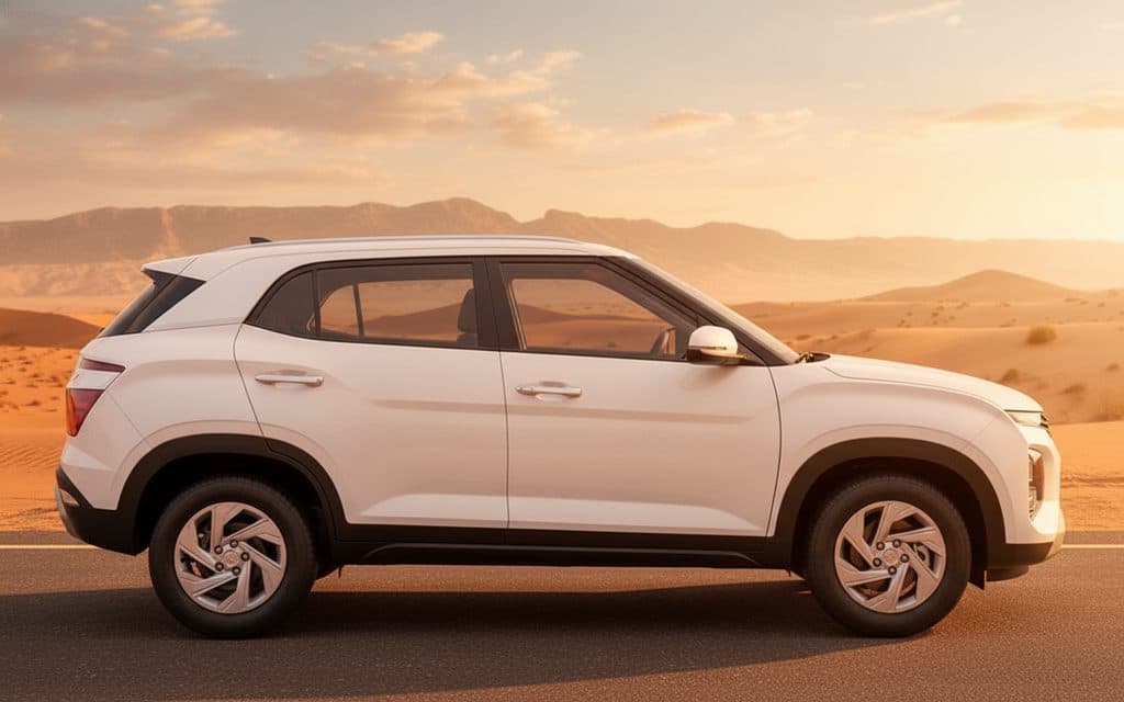Hyundai Creta 2024 White side profile