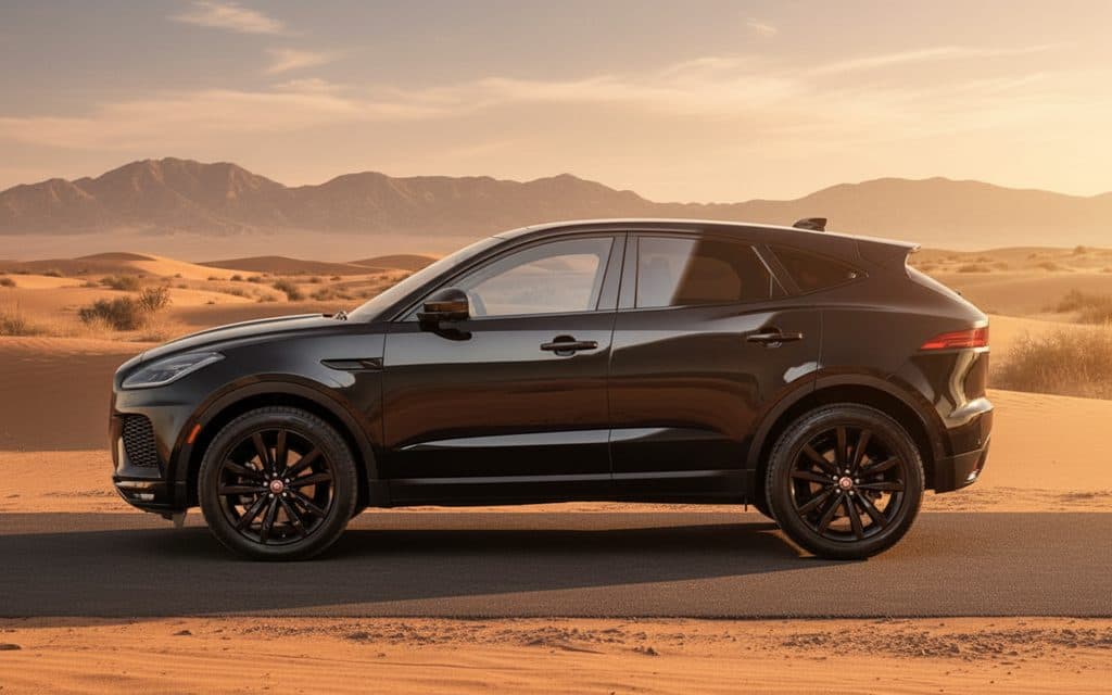 Jaguar E Pace 2021 Black side profile