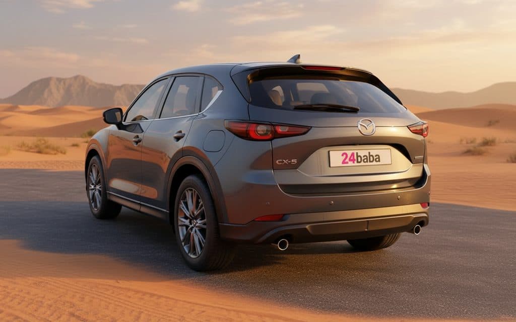 Mazda Cx 5 2022 Grey rear view showing taillights