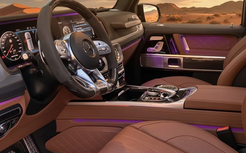 Mercedes G63 2022 interior view showing trim