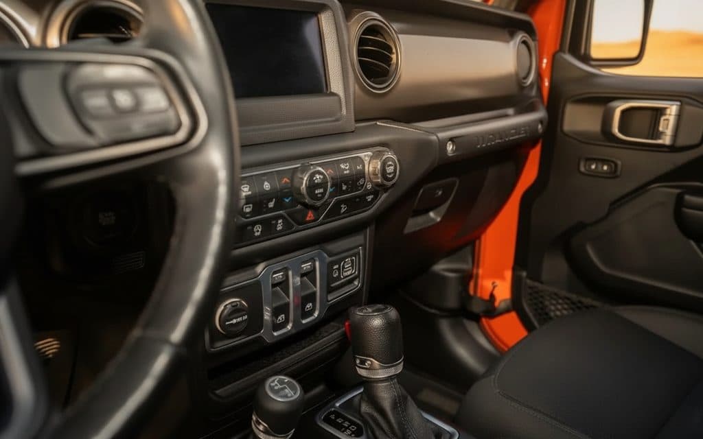 Jeep Wrangler 2025 dashboard and infotainment