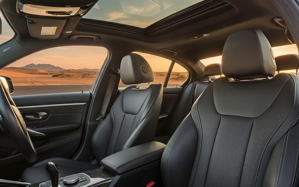 Bmw 330 2023 leather seats and cabin