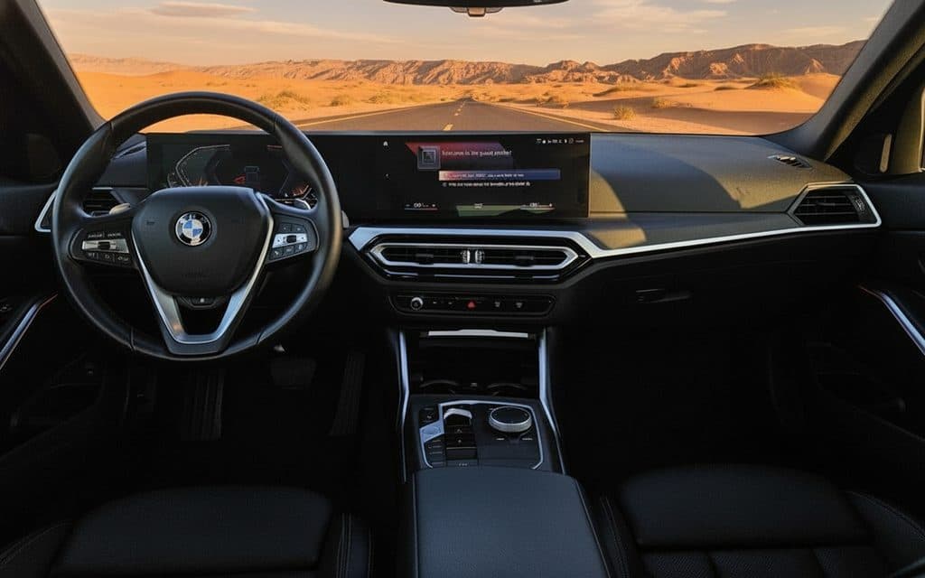 Bmw 330 2023 dashboard and infotainment