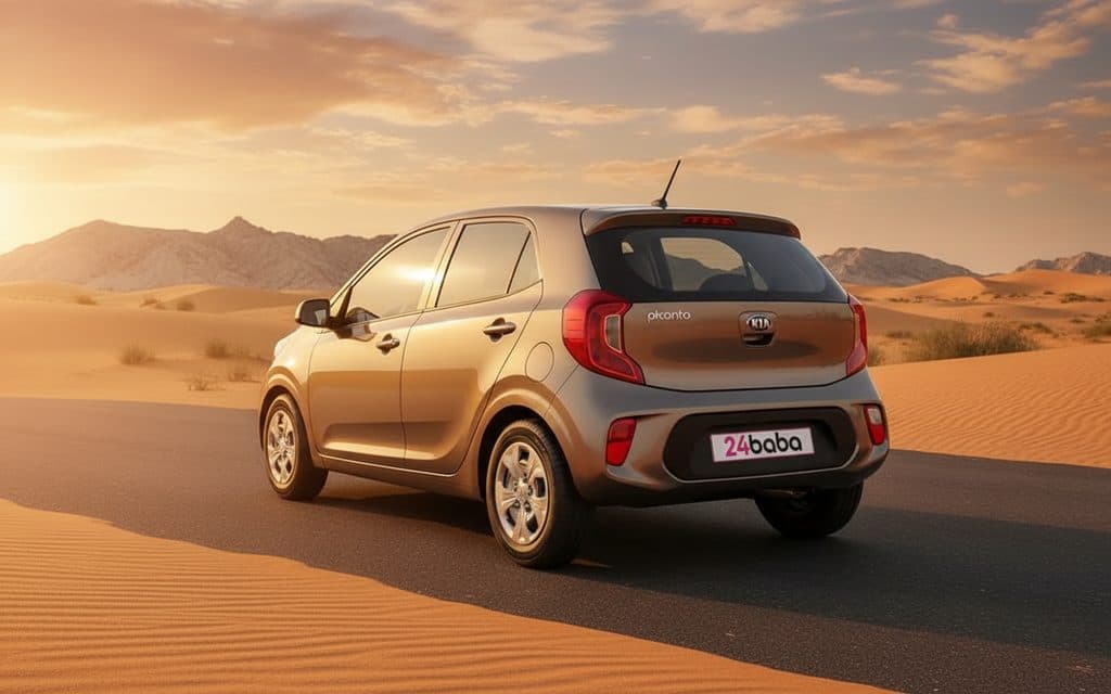 Kia Picanto 2020 Beige back view