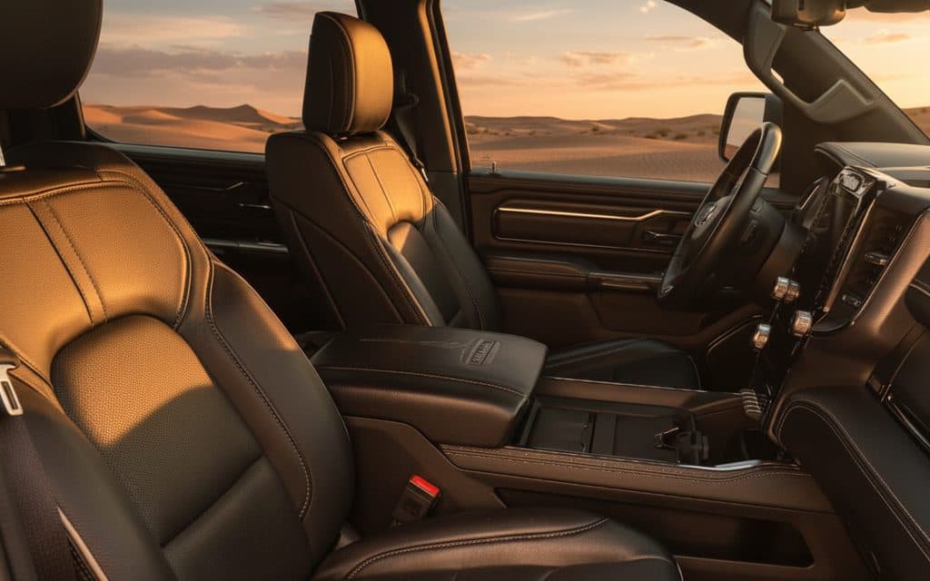 Dodge Ram 2022 leather seats and cabin