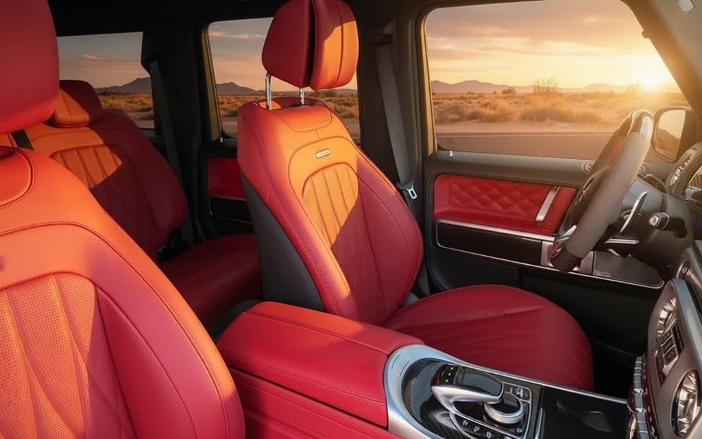 Mercedes G63 2022 leather seats and cabin