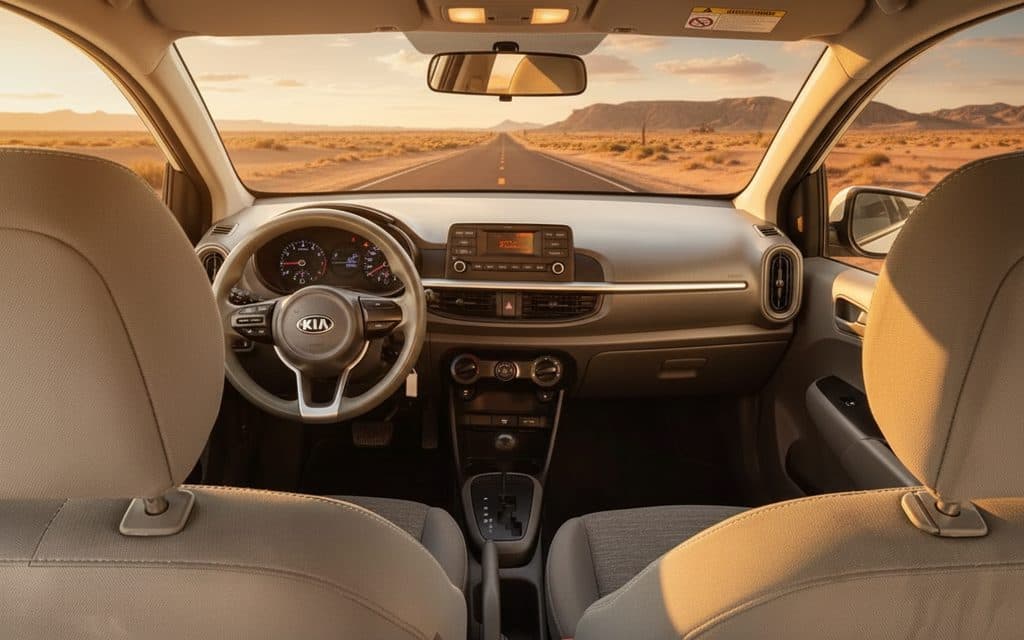 Kia Picanto 2021 interior view showing trim