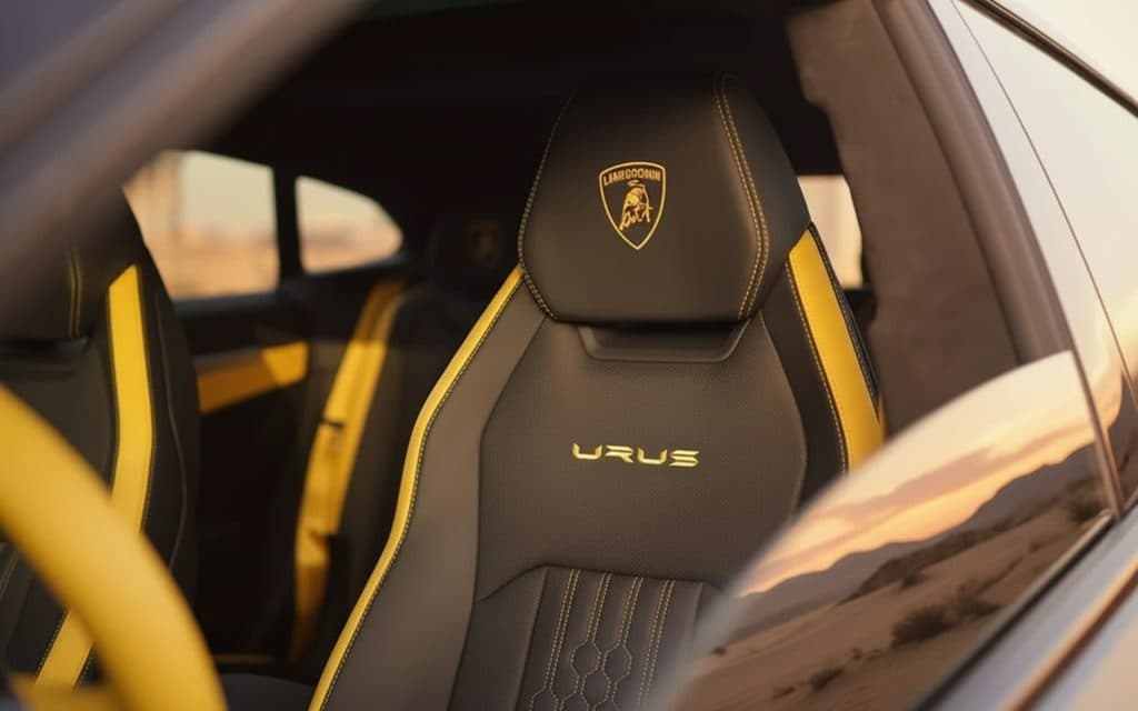 Lamborghini Urus 2025 leather seats and cabin