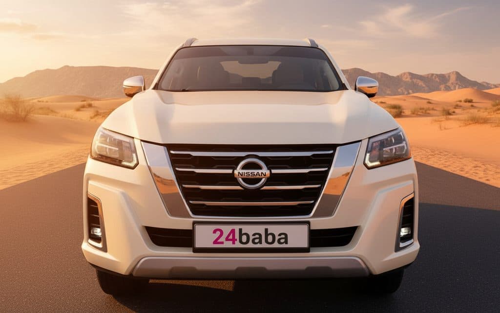 Nissan X Terra 2024 White front view with headlights