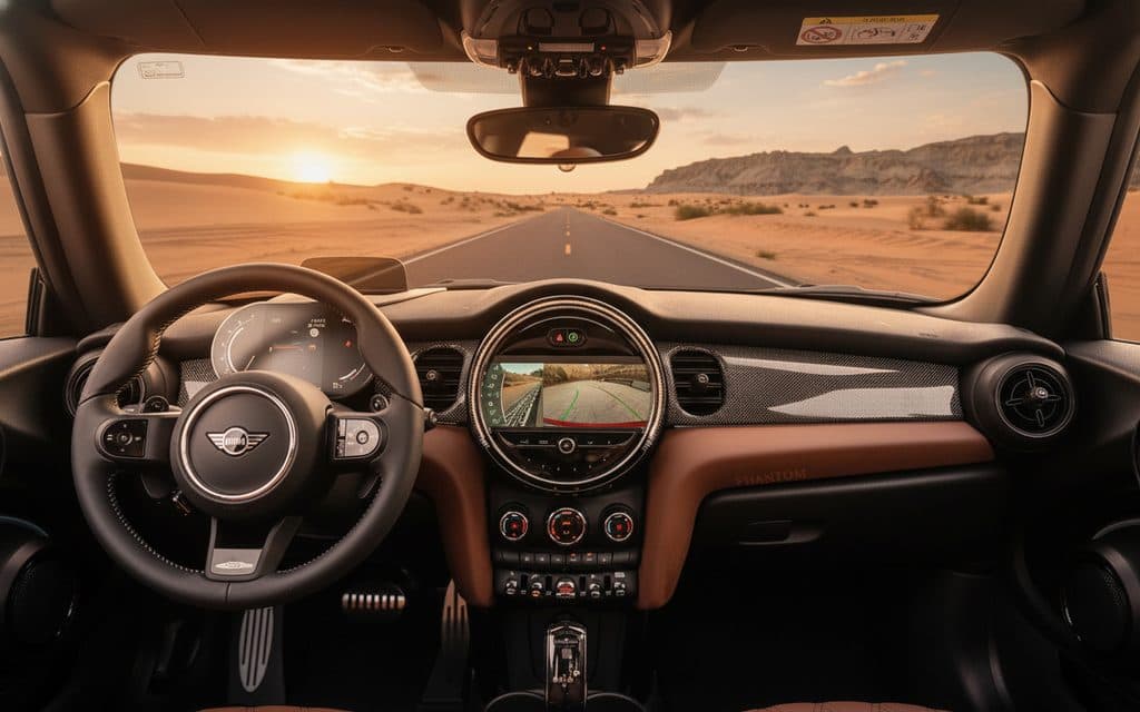 Mini Cooper 2023 interior view showing trim