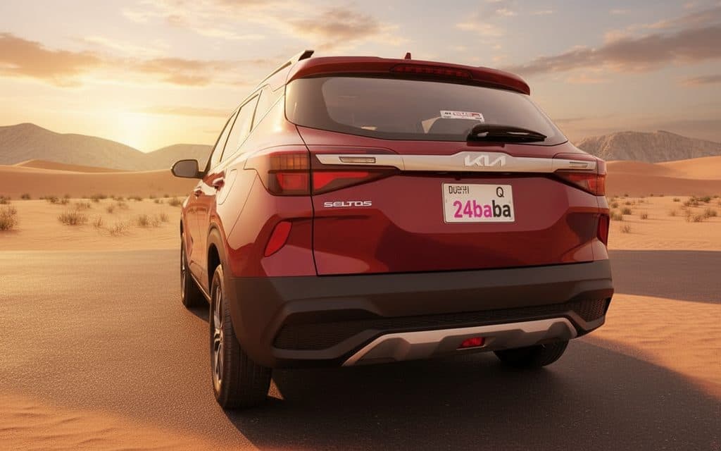 Kia Seltos 2023 Red rear view showing taillights