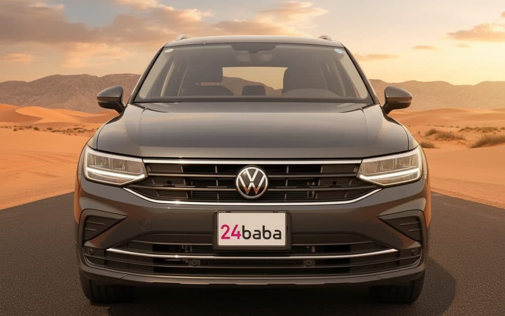 Volkswagen Tiguan 2024 Grey front view with headlights