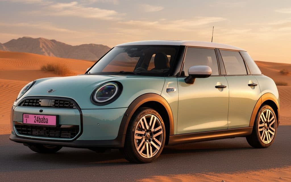 Mini Cooper 2025 Green - Dubai Car Rental