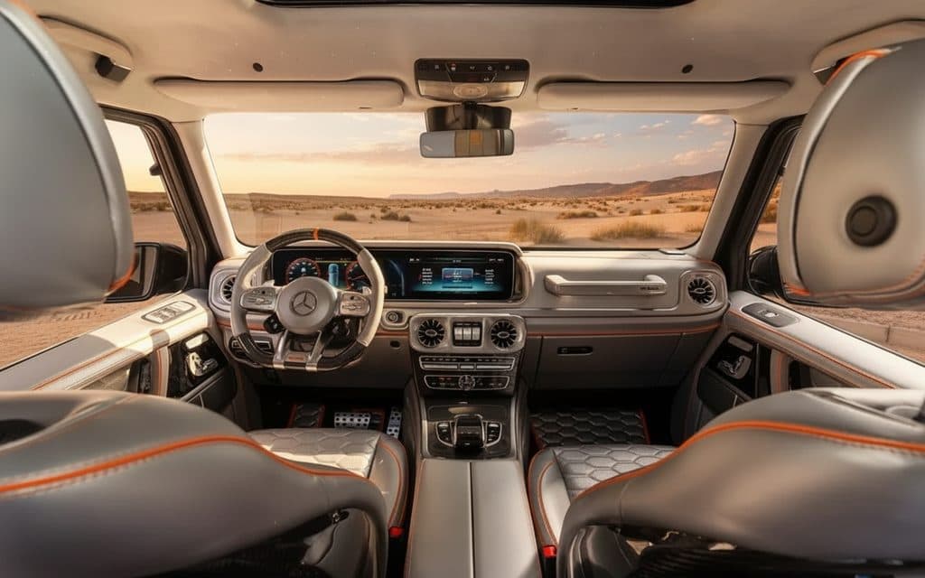 Mercedes G800 2023 dashboard and infotainment