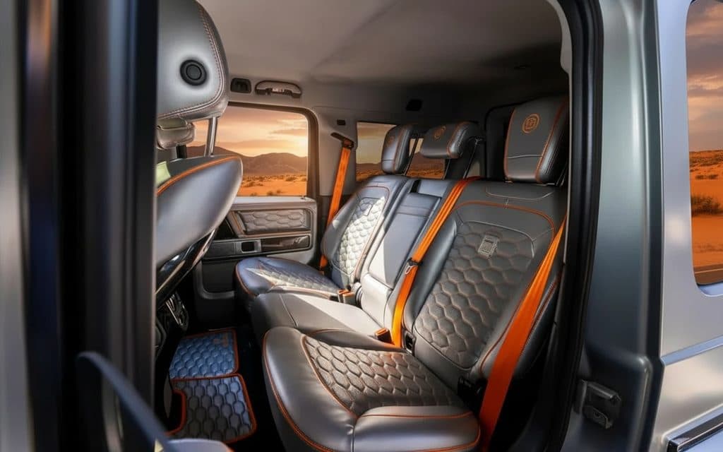 Mercedes G800 2023 leather seats and cabin