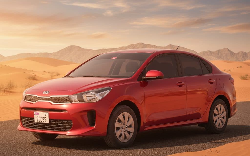 Kia Rio 2020 Red - rental in Dubai