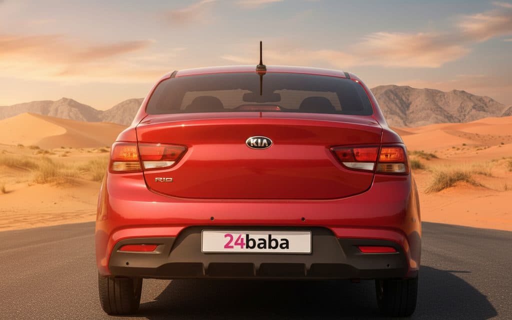 Kia Rio 2020 Red rear view showing taillights