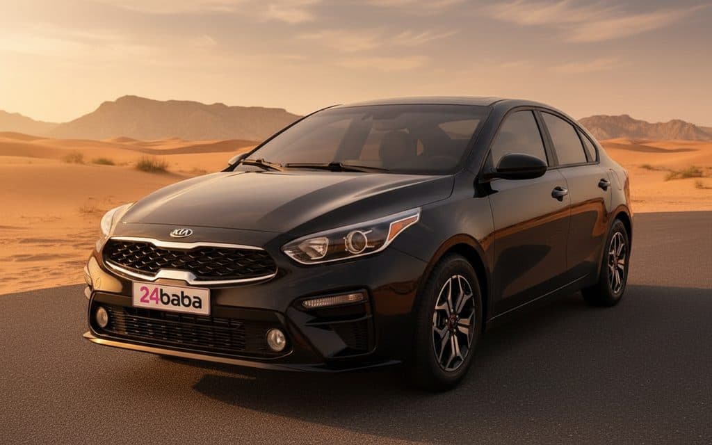 Kia Forte 2021 Black front view with headlights