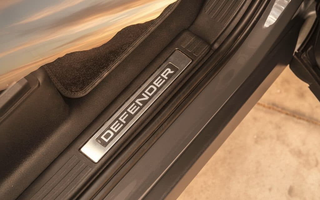 Land Rover Defender 2023 interior view showing trim