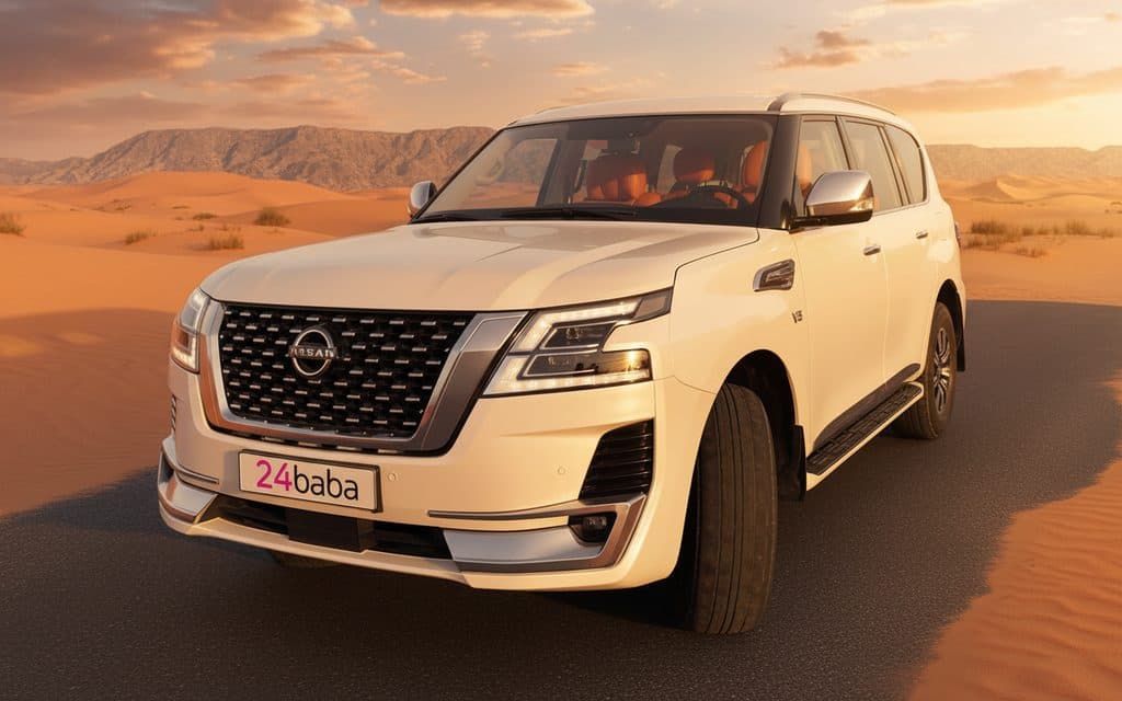 Hire White Nissan Patrol 2022 in Dubai