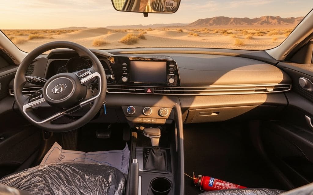 Hyundai Elantra 2023 interior view showing trim