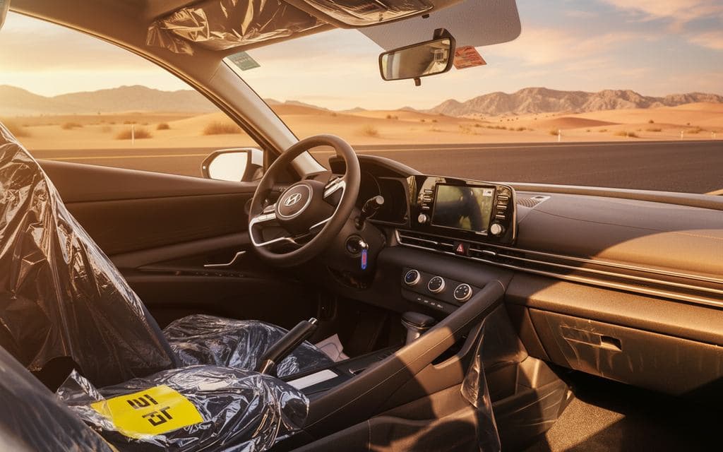 Hyundai Elantra 2023 interior view showing trim