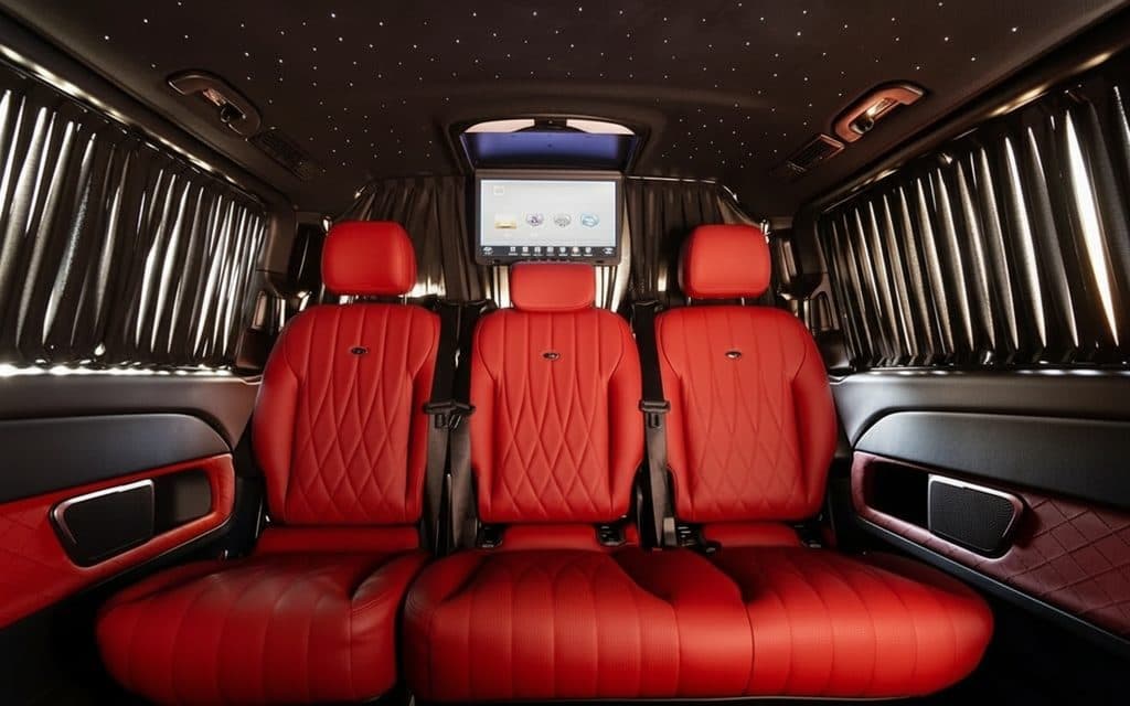 Mercedes V Class 2023 leather seats and cabin
