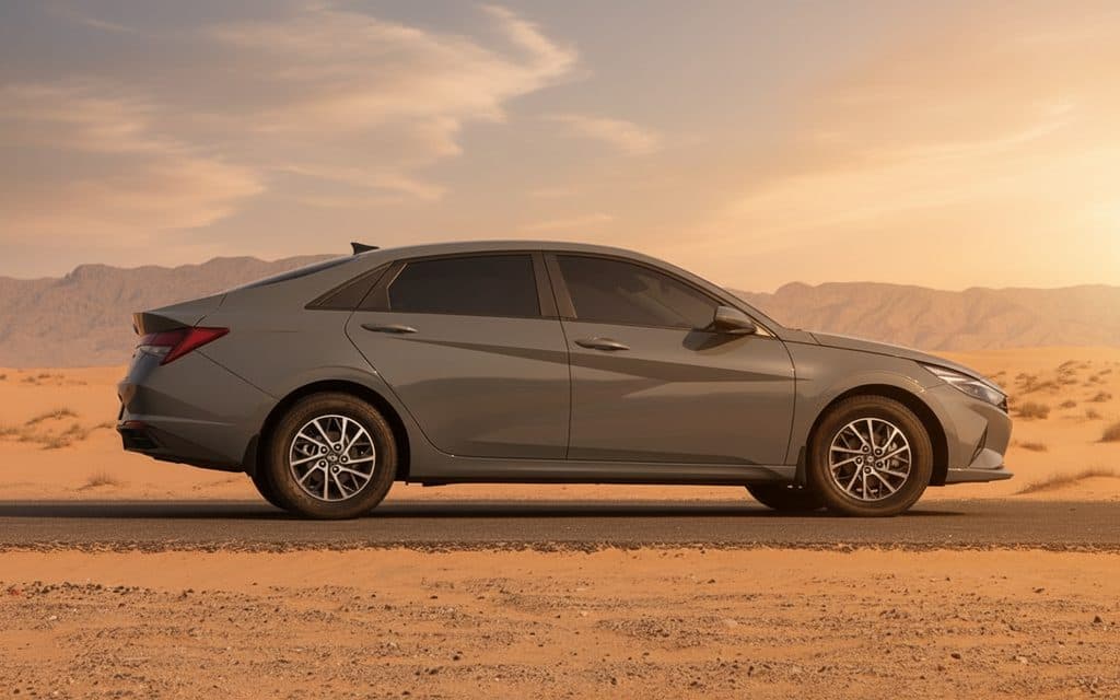 Hyundai Elantra 2022 Grey side profile