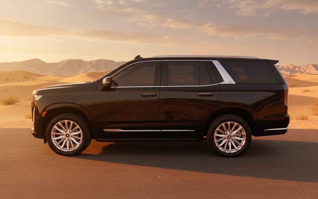 Cadillac Escalade 2022 Black side profile