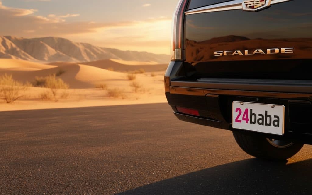 Cadillac Escalade 2022 Black rear view showing taillights