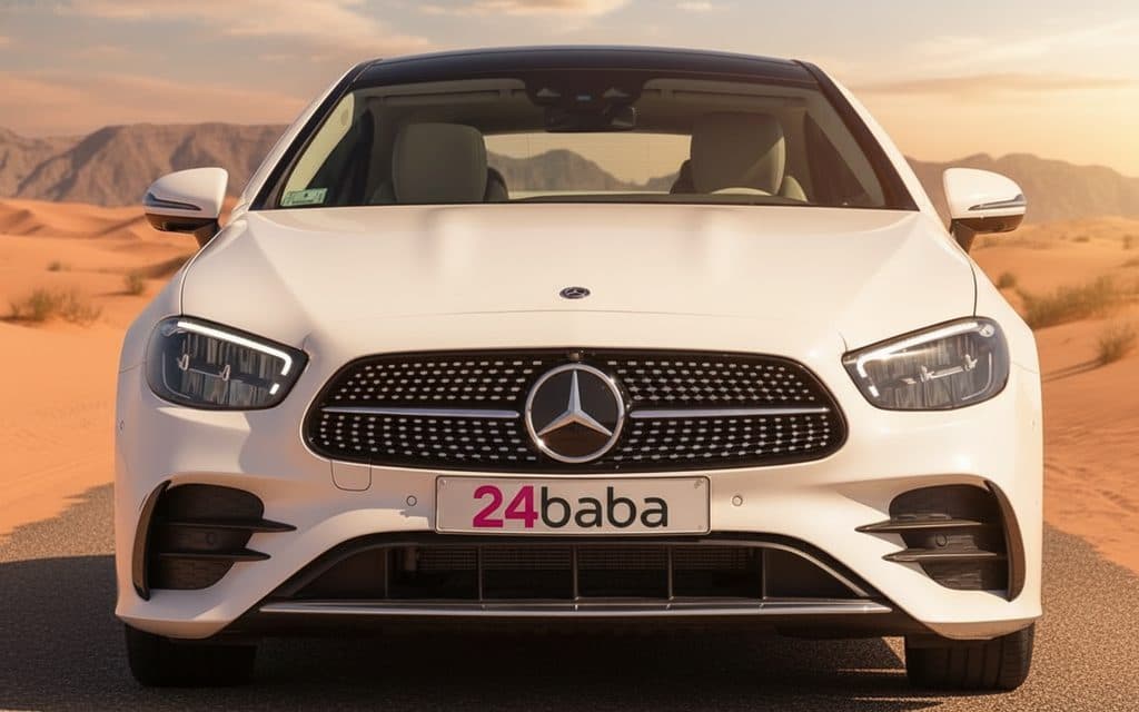 Mercedes E450 2021 White rental in Dubai