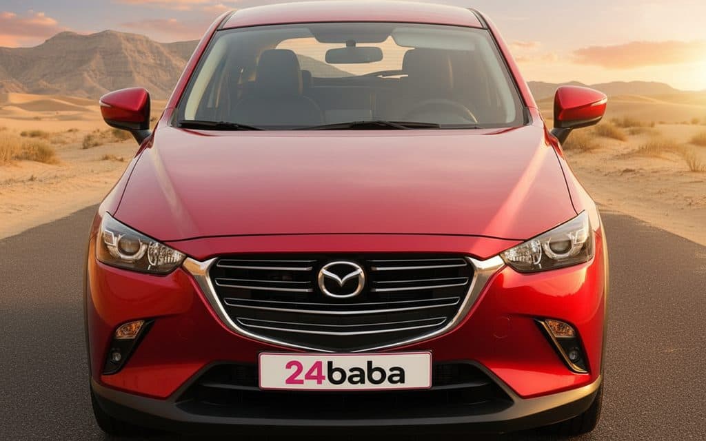 Mazda Cx 3 2023 Red front view with headlights