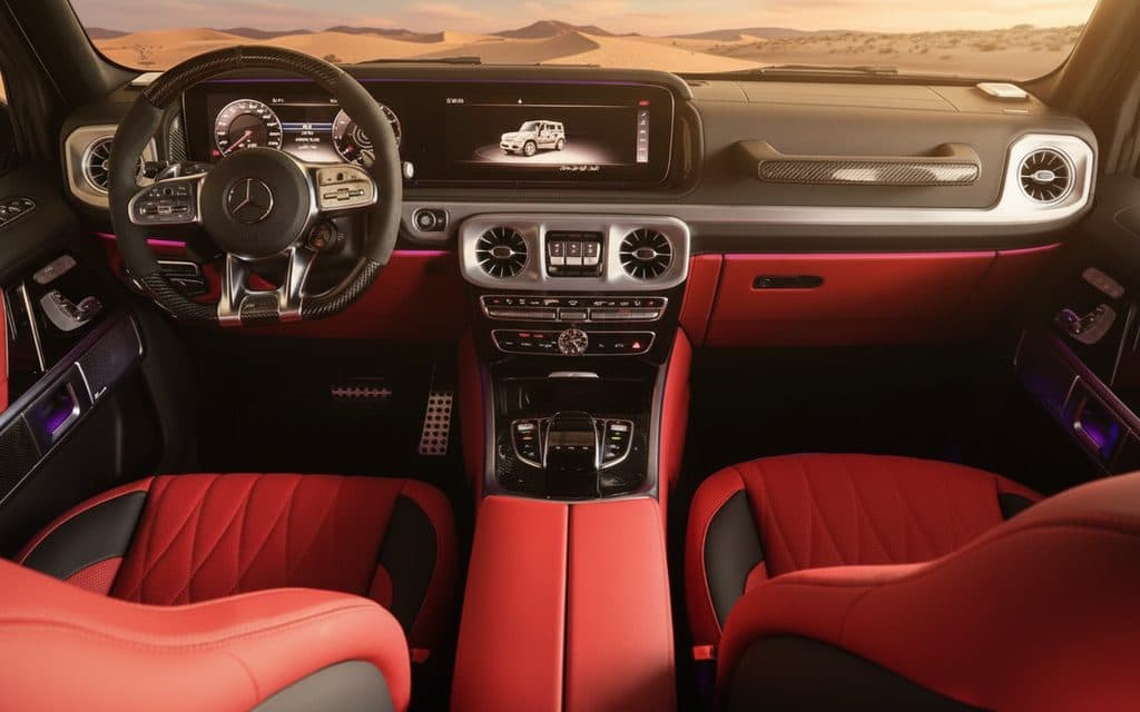 Mercedes G63 2023 dashboard and infotainment