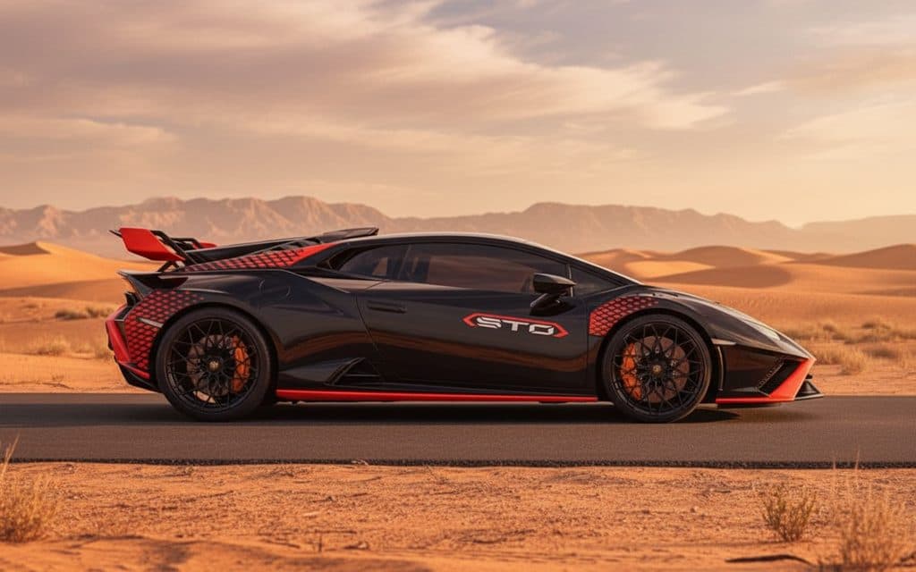Lamborghini Huracan 2022 Black side profile