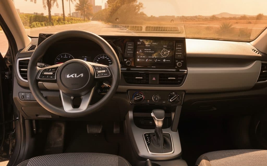 Kia Seltos 2023 interior view showing trim